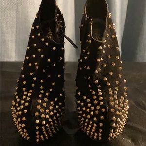 Spiked ankle booties